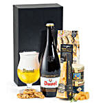 Duvel Belgian Beer With Cheese And Pate
