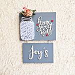 Personalised Home Sweet Home Mason Jar Nameplate