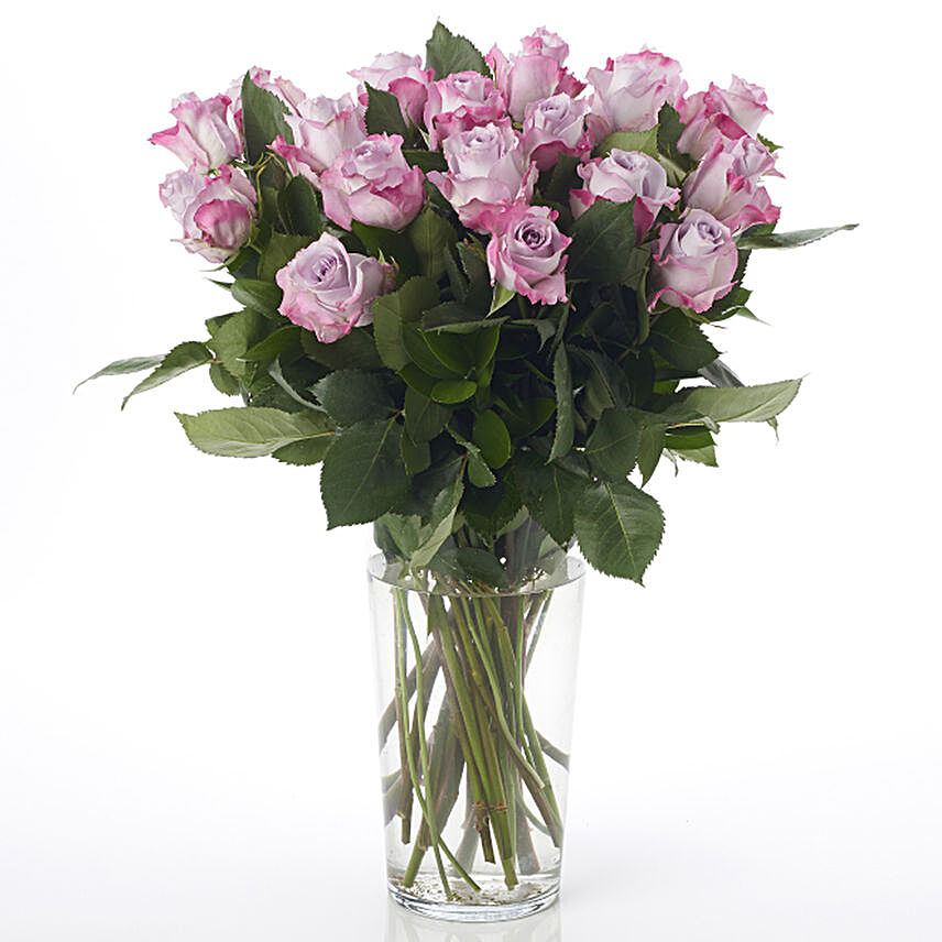 Lilac Kiss Roses Arrangement:New Zealand Flowers