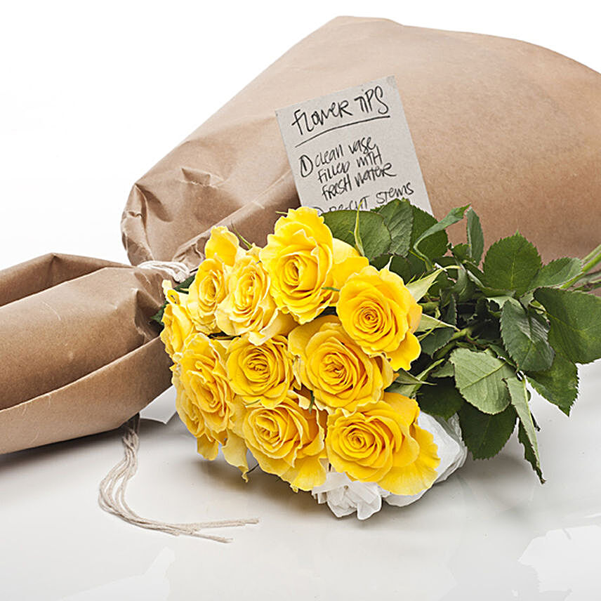 Market Fresh Yellow Roses:Flower Bouquet to New Zealand