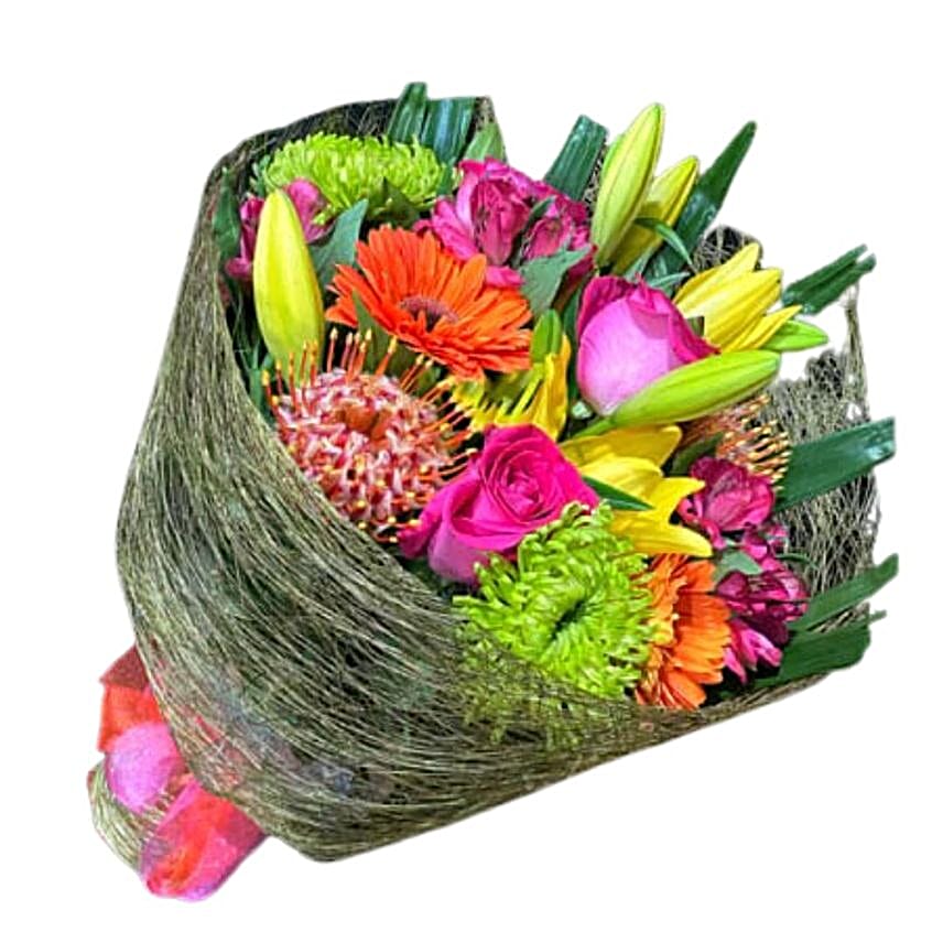 Vibrant Mixed Flowers Bouquet