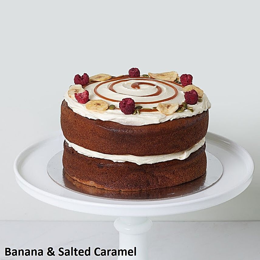 2 Layer Banana And Salted Caramel Cake:Send Mothers Day Gifts to New Zealand