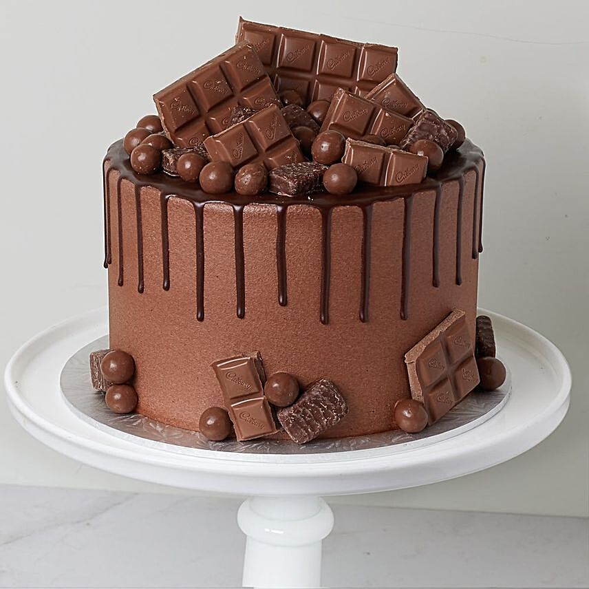 2 Layer Chocolate Loaded Cake:Send Anniversary Cakes To New Zealand
