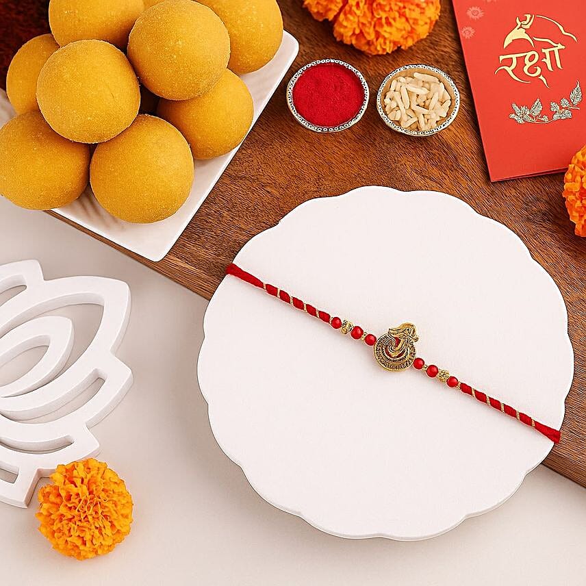 Ethereal Ganesha Harmony Rakhi N Milk Cake delight