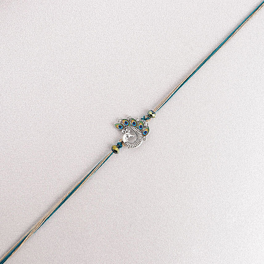 Sapphire Serenity Peacock Rakhi
