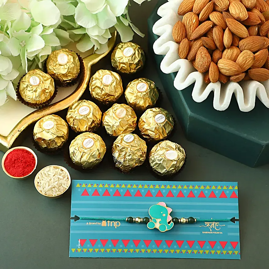 Sneh Dino Rakhi With Almonds Ferrero Rocher