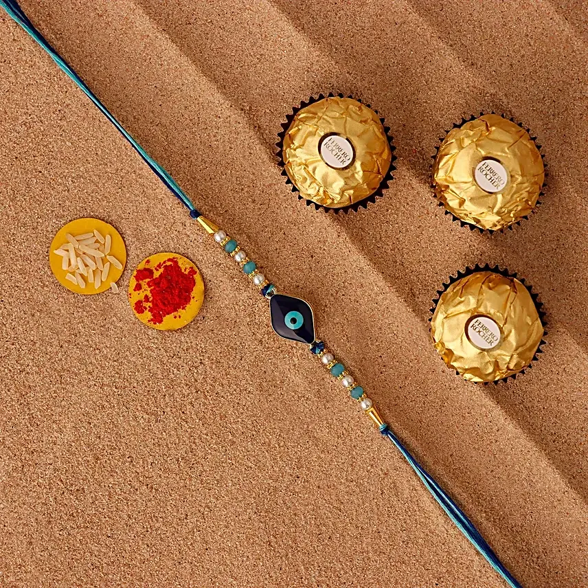 Sneh Ethnic Evil Eye Rakhi Ferrero Rocher