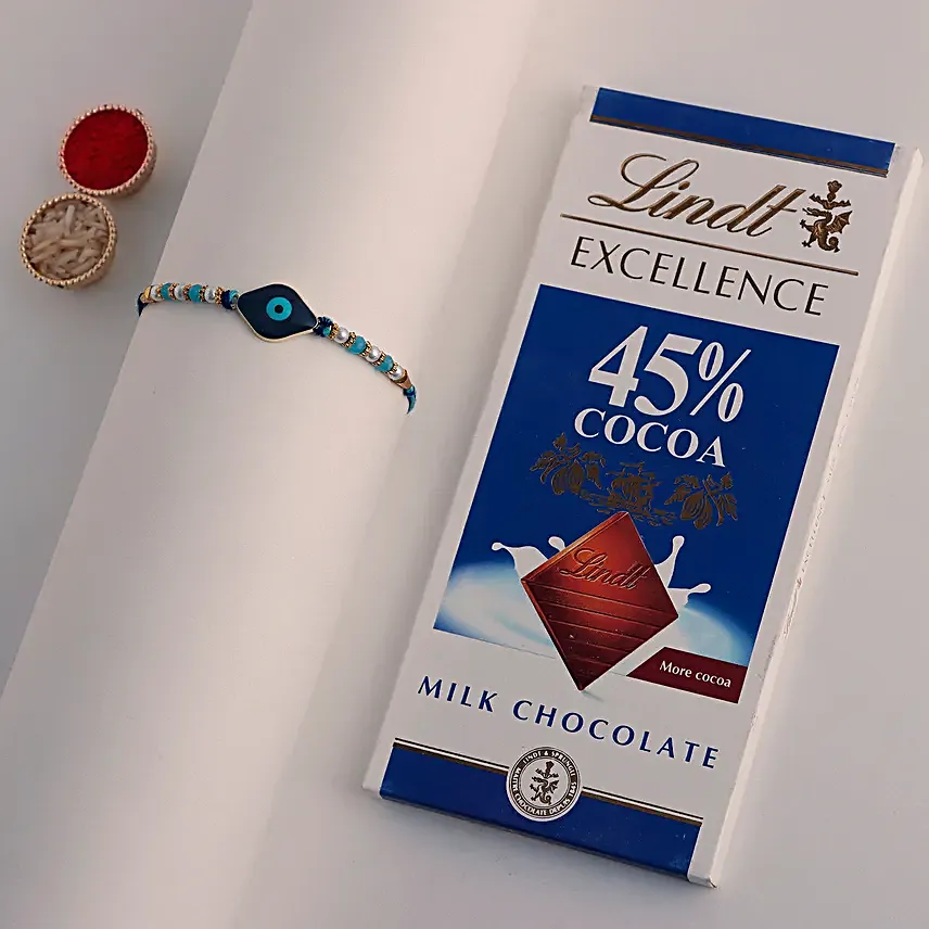 Sneh Ethnic Evil Eye Rakhi Lindt Bar