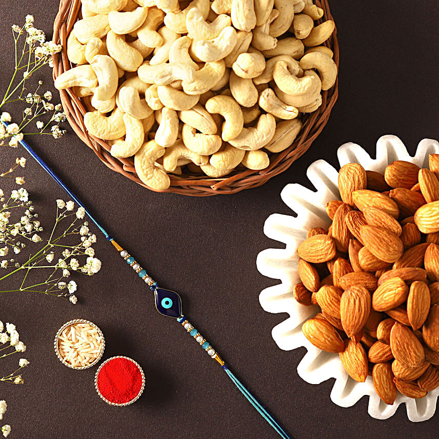 Sneh Evil Eye Rakhi With Almonds Cashews