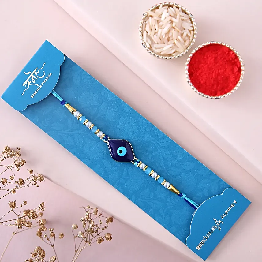 Sneh Evil Eye Rakhi With Soan Papdi Ferrero Rocher