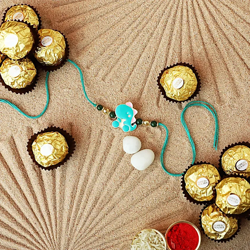 Sneh Lovely Dino Rakhi Ferrero Rocher Box