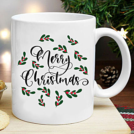 Pretty Merry Christmas Mug:Send Christmas Gifts to New Zealand