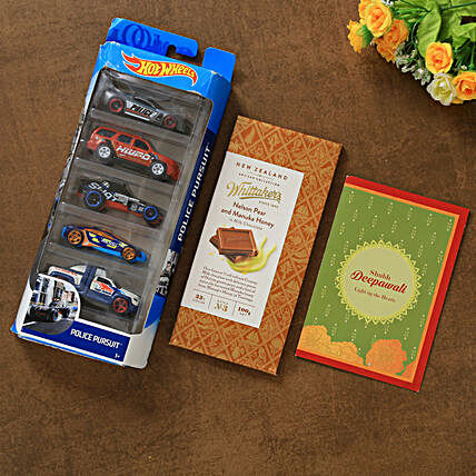 Blissful Diwali Hot Wheels Pack And Lindt Whittakers