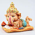 Cute Ganesha Idol With Dry Fruits Combo