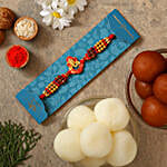 Ganesha Rudraksha Rakhi With Gulabjamun And Rasgulla