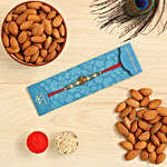 Lion Face Pearl Rakhi And Healthy Almonds