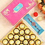Captain America Kids Rakhi And 16 Pcs Ferrero Rocher