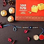 Sneh Evil Eye Rakhi With Soan Papdi & Ferrero Rocher