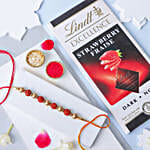 Earthly Blessings Rudraksha Rakhi & Lindt Surprise
