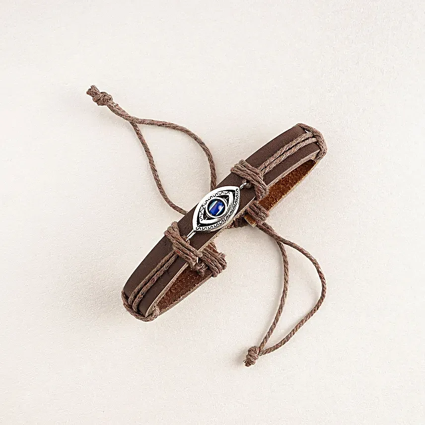 Evil  Eye Bracelet Rakhi N Besan Ladoo Combo