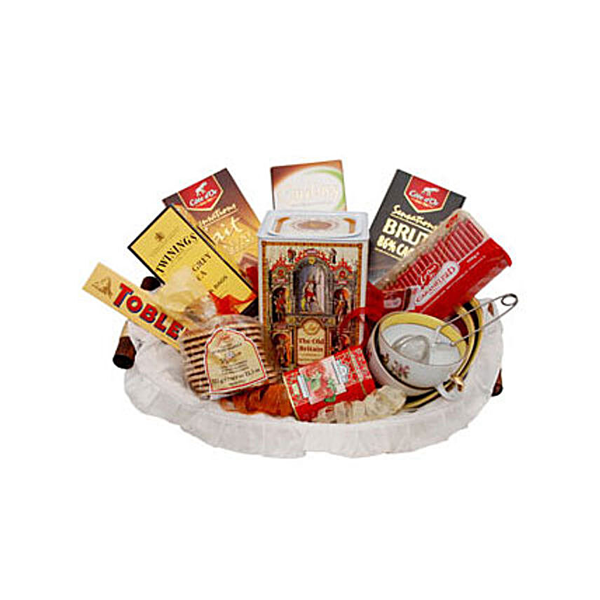 Tea for Two Basket:Romantic Gifts to Oman