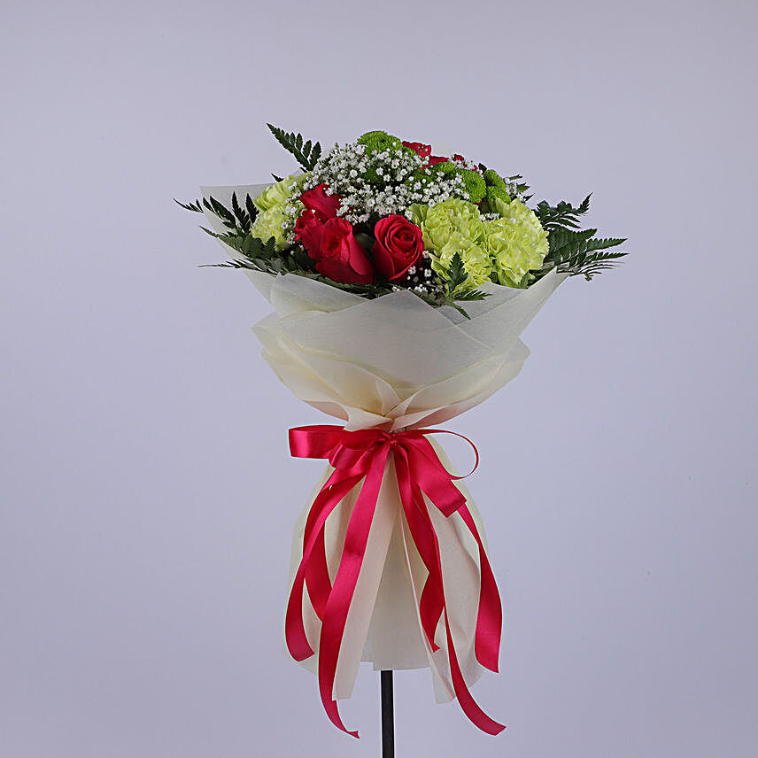 Fervent Floral Bouquet:Anniversary Flower Delivery Oman