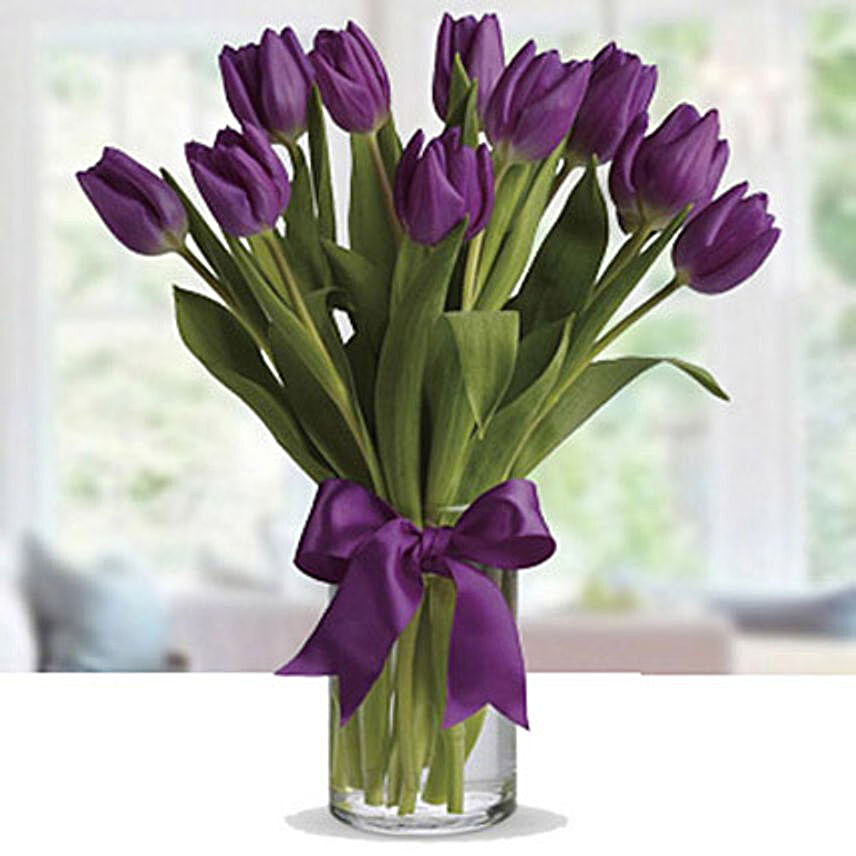 Purple Tulip Arrangement OM:Send Corporate Gifts to Oman