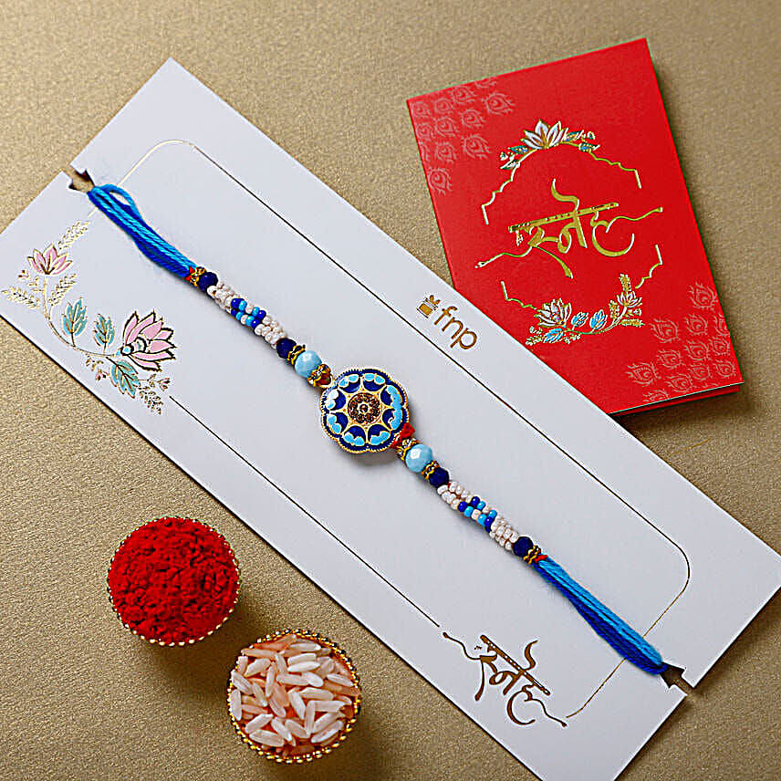 Meenakari Rakhi N Delights Combo