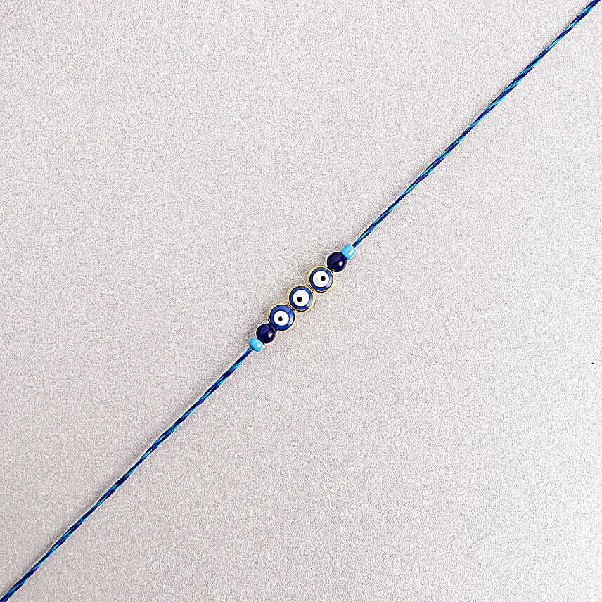 Minamalistic Navy Evil  Eye Rakhi