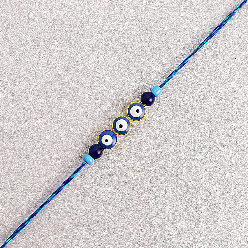 Minamalistic Navy Evil  Eye Rakhi