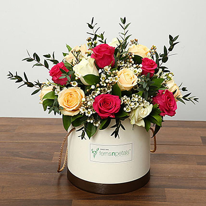 Beautiful Mixed Roses Arrangement OM