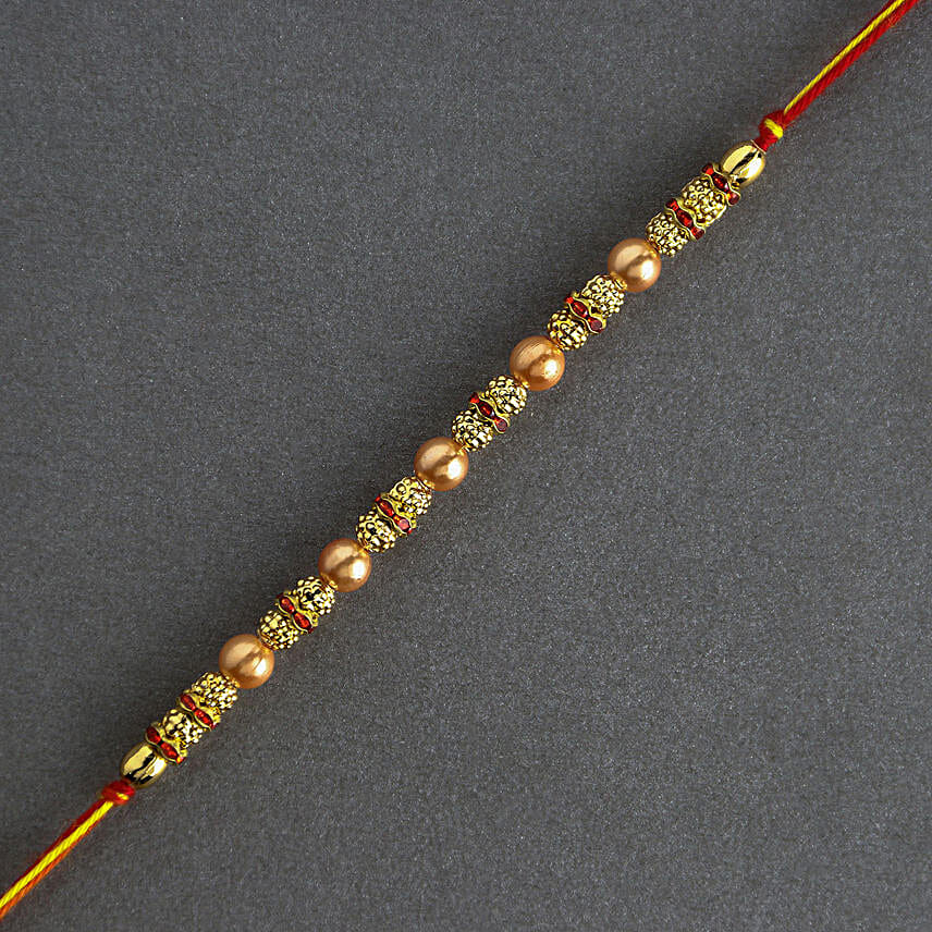Celestial Beads Serenade Rakhi N Roasted Almonds Gift Set