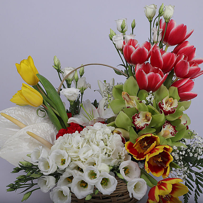 Gleaming Floral Basket