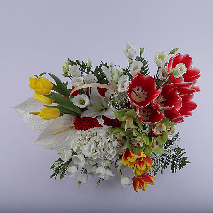 Gleaming Floral Basket