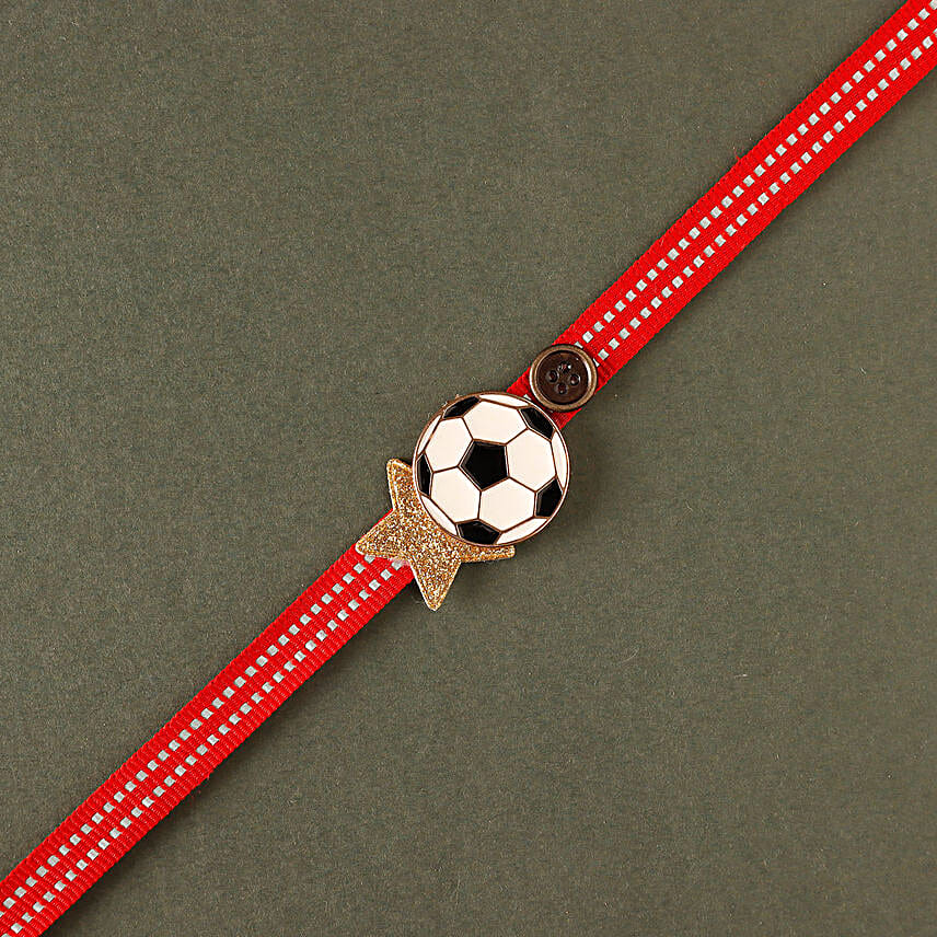Sneh Playful Football Rakhi & Soan Papdi