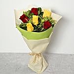 Red and Yellow Roses Bouquet OM