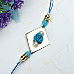 Blue Rose with Pearl Rakhi PAK
