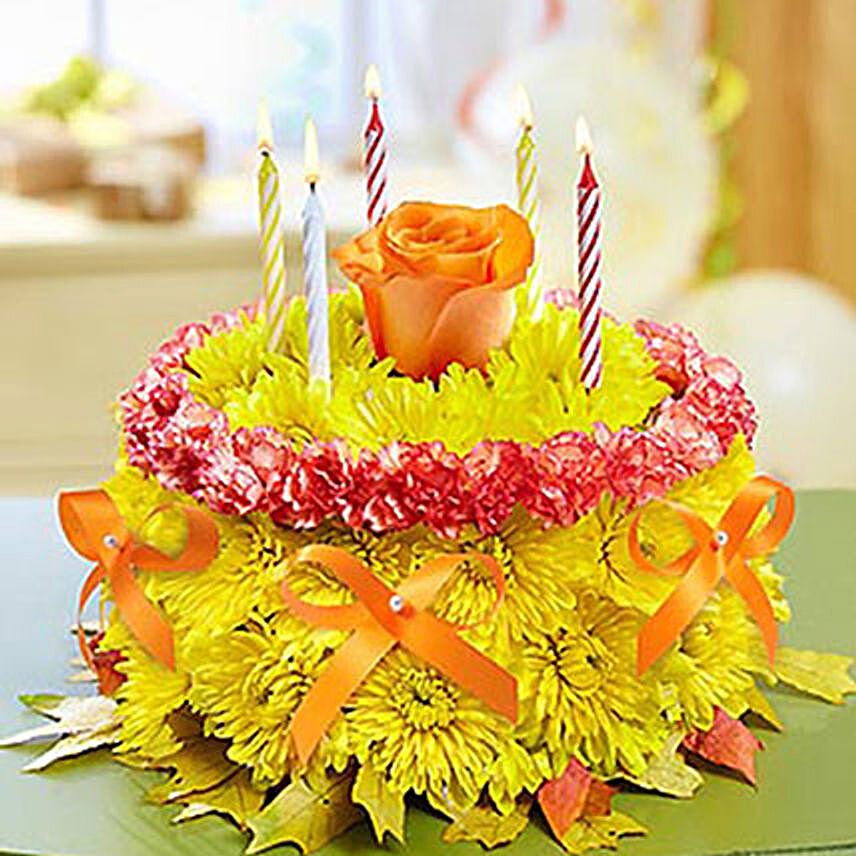 Shining Cake:Carnations Flowers Delivery Philippines