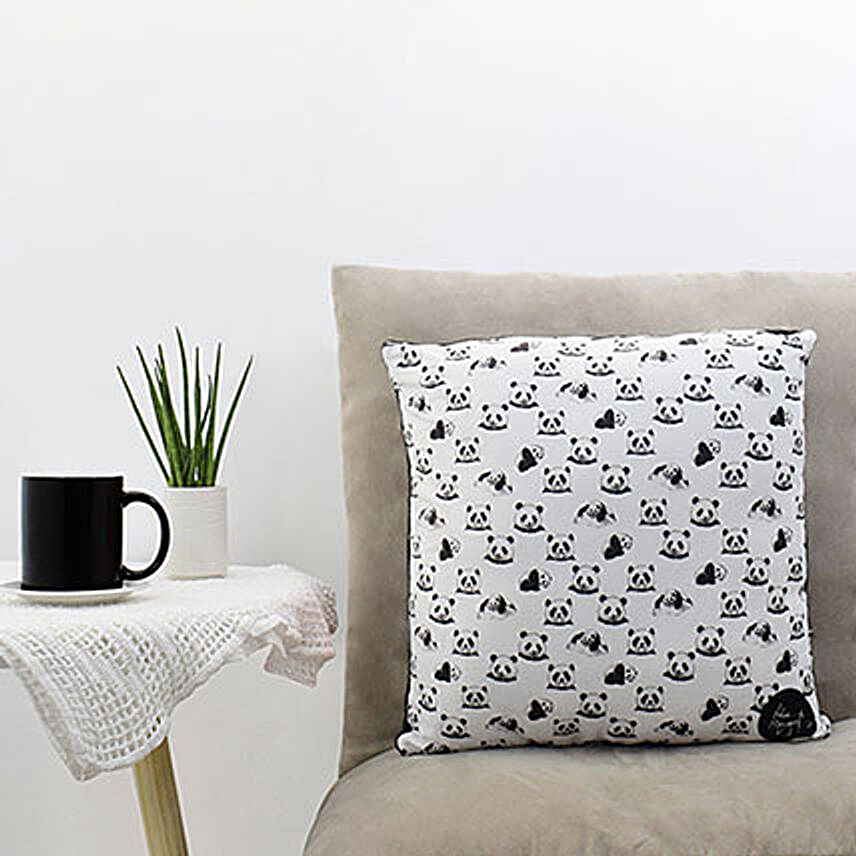 Cute Panda Printed Square Pillow:Personalised Cushions to Philippines