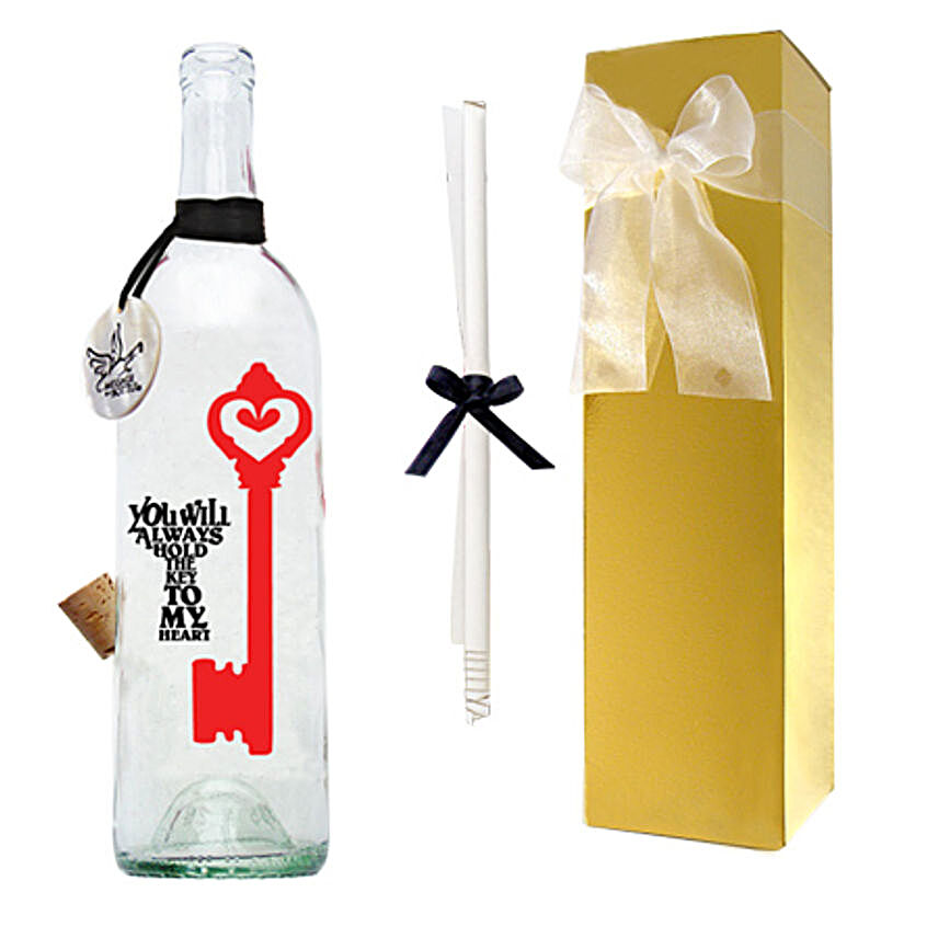 Key To Your Heart Message Bottle