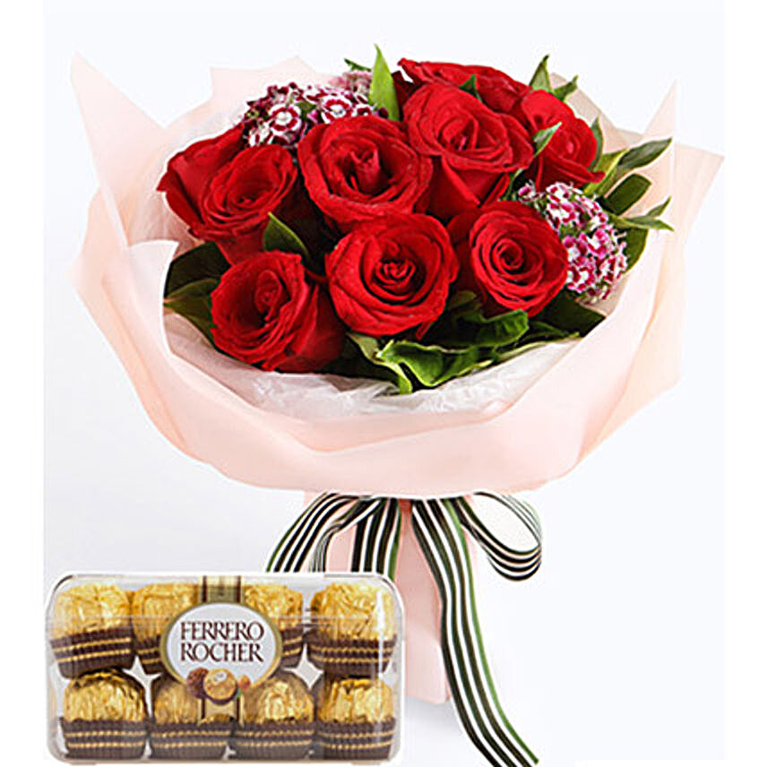 Classic Love Combo:Flowers and Chocolates Delivery in Philippines
