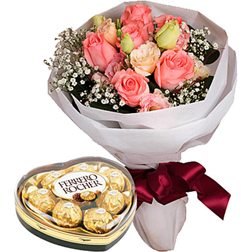 Hearts And Darts Combo:Flowers and Chocolates Delivery in Philippines