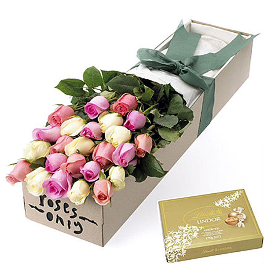 Rose Bouquet With Chocolates:Newborn Baby Gifts to Philippines