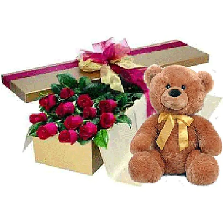 Brown Teddy Classic Combo:Women's Day Gift Delivery in Philippines