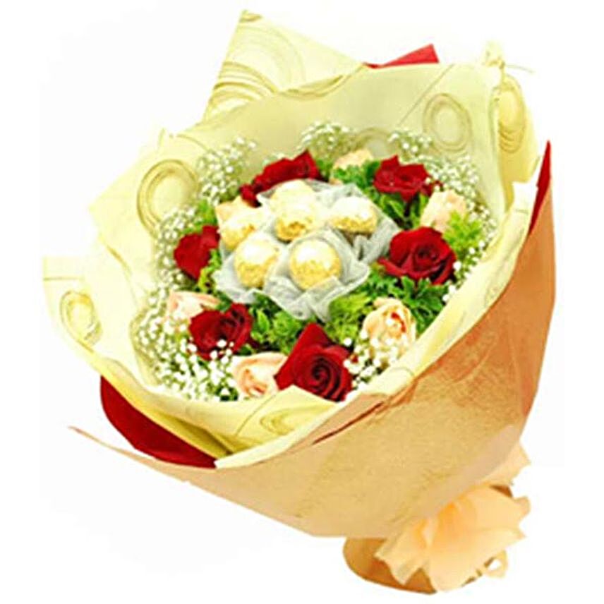 Ferrero And Flower Bouquet