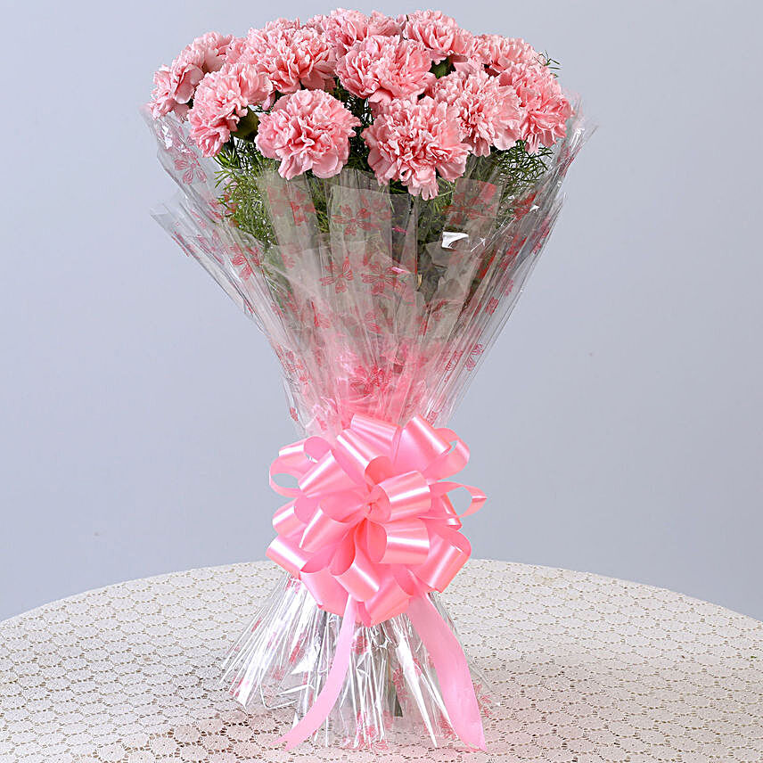 Unending Love 18 Light Pink Carnations Bouquet