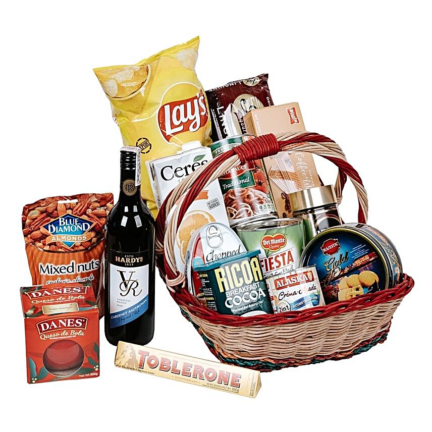 Sweet And Savoury Holiday Treat Basket:New Year Gifts Philippines