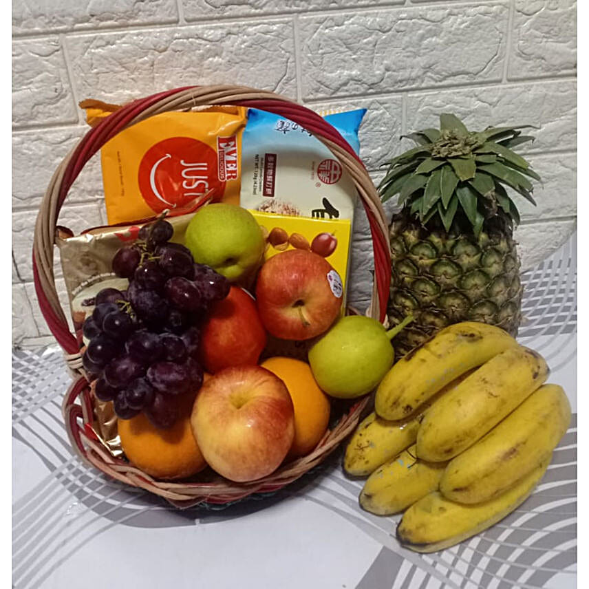 Delicious And Healthy Treats Basket