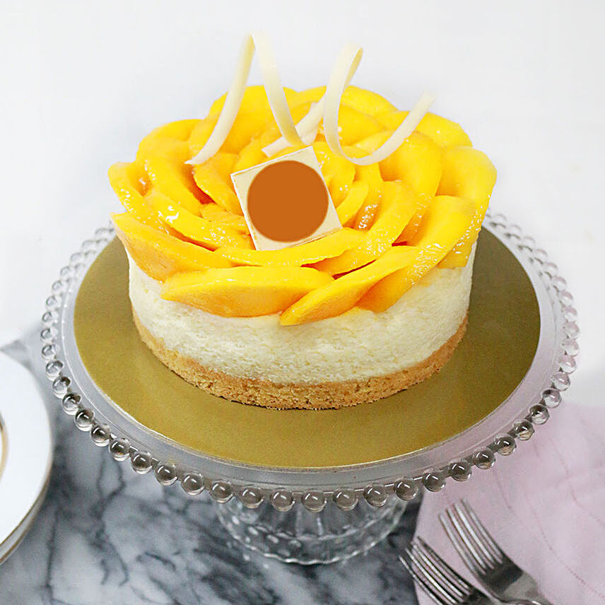 Tempting Mango Chiboust Cake:Valentine's Day Gift Delivery Philippines