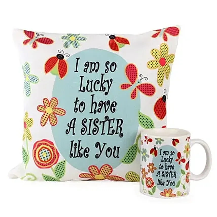 Cushion Mug For Sisters